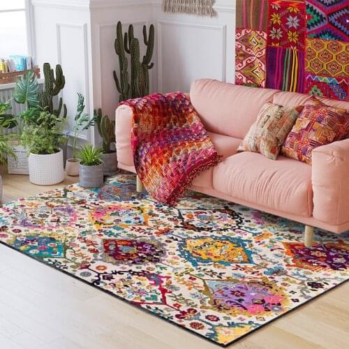 Bohemian Rug Turkey Ethnic-Style Color European-Style Carpet Bedroom Living Room Kitchen Bed Blanket Kitchen Door Mat