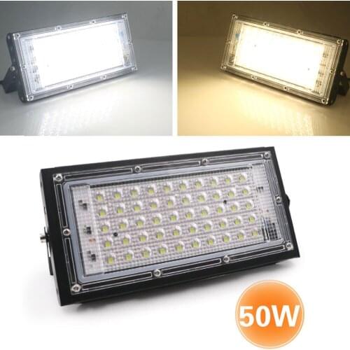50W LED Floodlight Bulb AC 110V 220V 230V 240V White Lamp Flood Light Spotlight Outdoor Waterproof for Street Garden Square