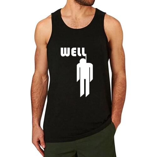 Lyprerazy Mens WELL HUNG Workout Gym Funny Printed Tank Top