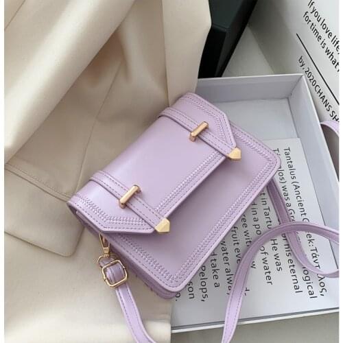 2020 Mini Small Square Shoulder bag Crossbody Bag Fashion PU Leather Women Designer Wallet Handbags Designer Messenger Handbag