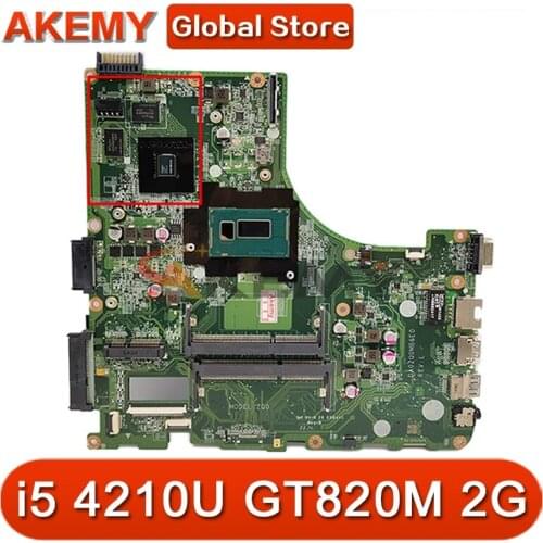 Akemy DA0ZQ0MB6E0 ZQ0 motherboard for ACER E5-471 E5-471G V3-472P Laptop motherboard CPU i5 4210U GT820M 2G Test OK Mainboard