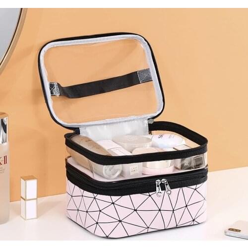 Multifunction Travel Clear Makeup Bag Fashion Diamond Cosmetic Bag Toiletries Organizer Waterproof Females Storage Make Up Cases
