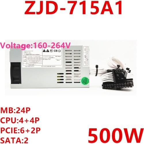 New PSU For Zhijidian Mini ITX FLEX Small 1U A35 S3 K39 500W Power Supply ZJD-715A1