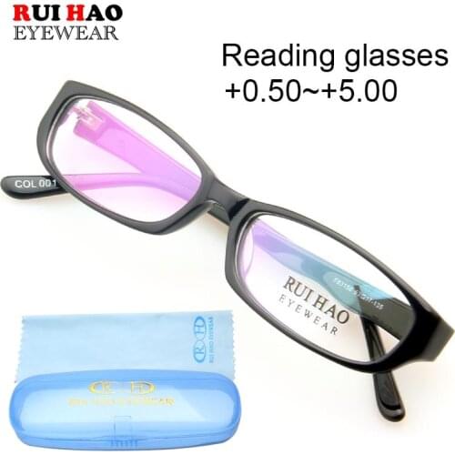 Retro Reading Glasses Rectangular Frame Presbyopic Eyeglasses Unisex Read Spectacles Optical Prescription Eyewear 83156