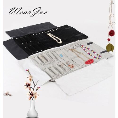 Portable Velvet Jewelry Set Display Storage Roll Bag Ring Earring Bracelet Pendant Necklace Package Case Traval Carrying Pouch