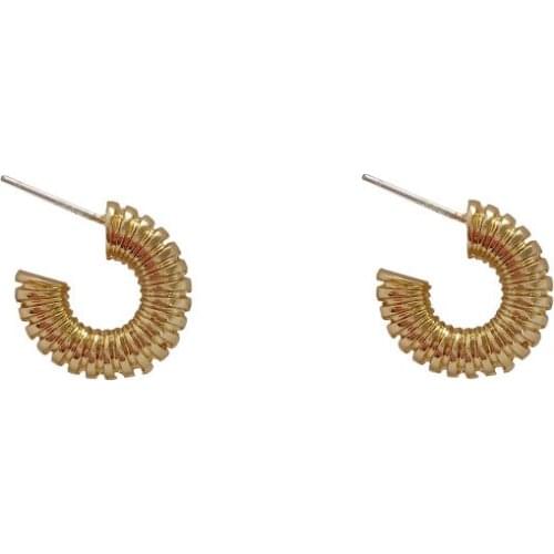 S925 silver needle simple earrings cold wind small earrings in Europe and the United States harbor style retro earrings