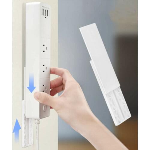 Self Adhesive Power Strip Holder Fixator Wall-Mounted Socket Cable Fixer Rack