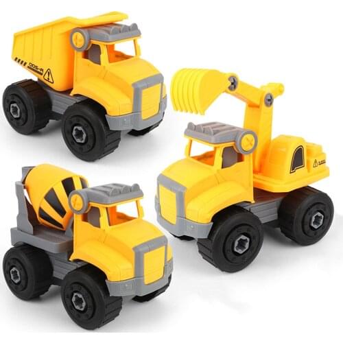 DIY Self-assembly Designer for Boys Loading Unloading Engineering Children Car Model Kids Educational Montessori Toy