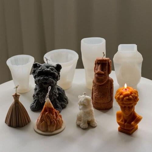 Wedding Dress Silicone David Mold Candle Soap DIY Aromatherapy Plaster Candle Decorating Mould Candy Chocolate Making Tools