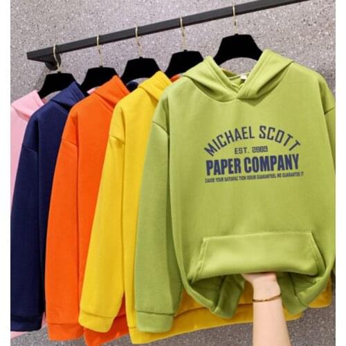 Girls Hooded Sweatshirts Womens Thick Knit Pullover Tops Women Kangaroo Pocket Hoodies Casual Female Clothes Autumn Winter S-XXL