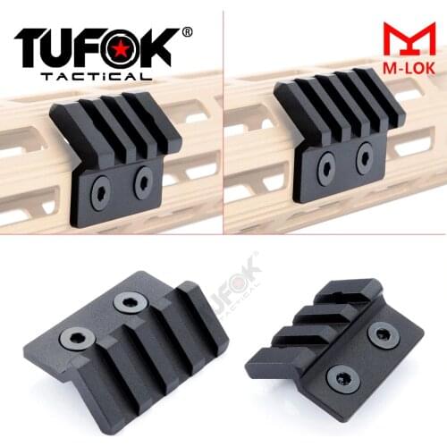 TuFok 3 slot, 4 slot M-Lok Offset Picatinny Rail for Flashlight, Optics Scope,Laser Fit Mlok Handguard System