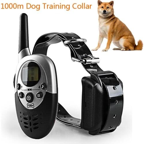 Waterproof Dog Training Collar Bark Repeller 1000M Long Distance Electric Pet Dog Trainer Shock Collars Anti Barking Tool