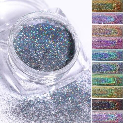 Magic Effect Glitter Shiny Sparkly Pigment Powder Dust Nail Art Manicure Decor