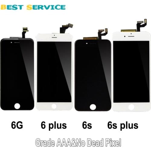 No Dead Pixel For iPhone 6 6s 6 plus 7 LCD Screen Display Touch Screen Digitizer Assembly Black White for iphone6 for iphone7