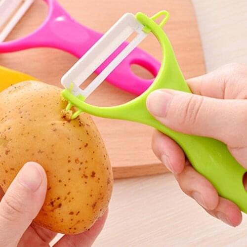 1pc Ceramic Peeler Kitchen Fruit Creative Vegetable Skin Zester Peeling Tool Cutter Cooking Accessories Gadgets Random Color