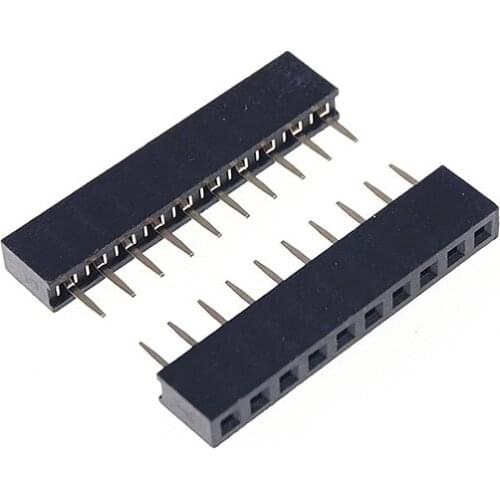 1000pcs 1x10 P 10 Pin 2.0 mm PCB Female Header Pin Headers Single row Straight Through Hole Insulator height 4.30mm Rohs Reach