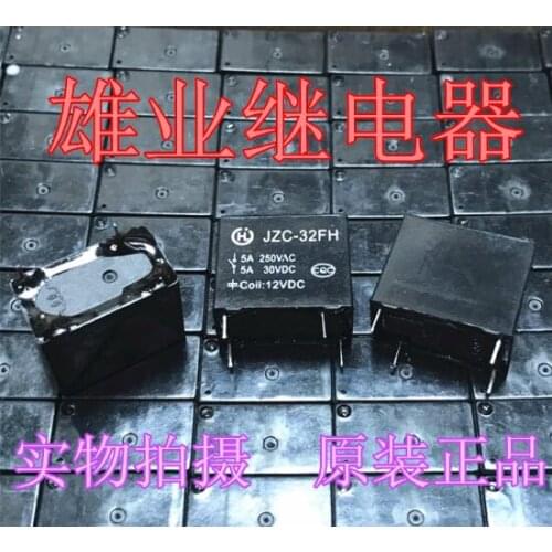 12V relay JZC-32FH-12VDC JZC32FH12VDC JZC 32FH 12VDC 5A 4PIN