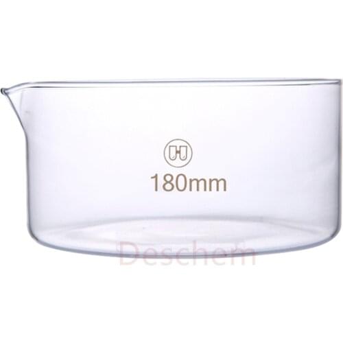 180mm*90mm,Glass Crystallizing Dish,15CMl,New Lab Chemistry Glassware