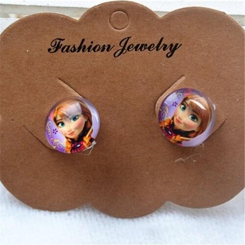 2pcs Disney cartoon Frozen children clip earring no ear hole Elsa Princess girl cosmetic toy accessories stud earring kid gift