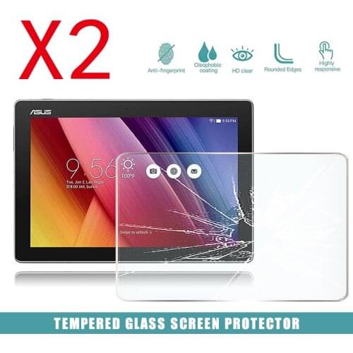 2Pcs Tablet Tempered Glass Screen Protector Cover for Asus ZenPad 10 Tablet Computer Explosion-Proof Anti-Scratch Screen