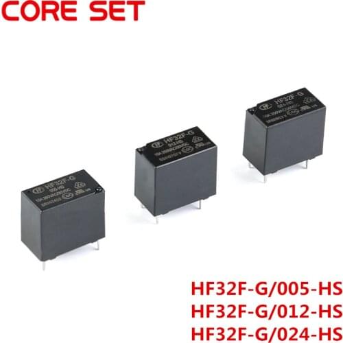 5PCS/lot 5V 12V 24V Power Relays HF32F-G JZC-32F-005-HS JZC-32F-012-HS JZC-32F-024-HS 10A 250VAC 4PIN