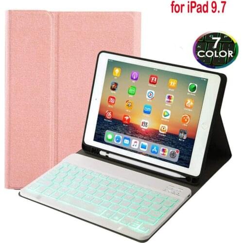 For iPad 9.7 2017 2018 Backlit Bluetooth Keyboard Case For Apple iPad pro 9.7 for iPad Air 1 2 Cover