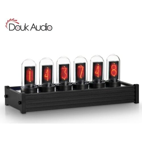 Douk Audio Digital IPS Tube Clock with Large Display Screen Nixie Clock Creative Home Desk Clock PC Software DIY Christmas Gifts