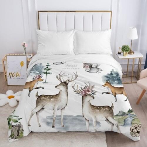 Cartoon Childrens Duvet cover Quilt/Blanket/Comfortable Case Bedding for kids baby girls 140x200 Single for Home deer