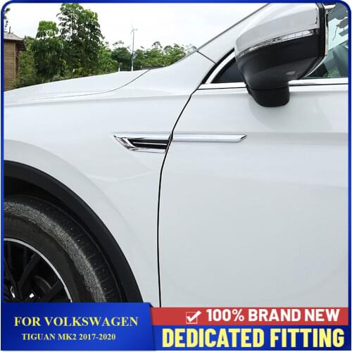 For Volkswagen VW Tiguan MK2 2017 2018 2019 2020 Side Door Body Fender Emblem Sticker Car Body Standard Fender Accessories