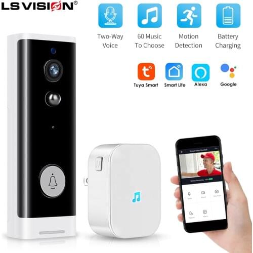 Tuya Door Camera WiFi Video Security Google Alexa Support Wireless Smartlife Smart Home 1080P HD Doorbell Outdoor Night Vision