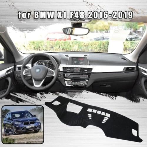 Car Dashboard Avoid Light Pad Instrument Platform Desk Cover Mat Carpets for BMW X1 F48 2016-2019