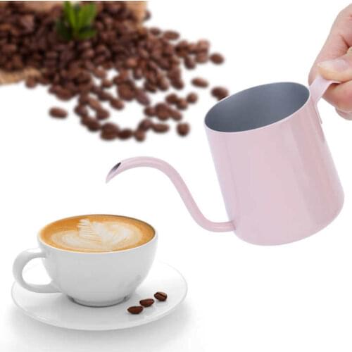 240ml Mini Manual Stainless Steel Milk Foam Kettle with Curved Handle Pot Coffee Accessories Cafetera Espresso Machine
