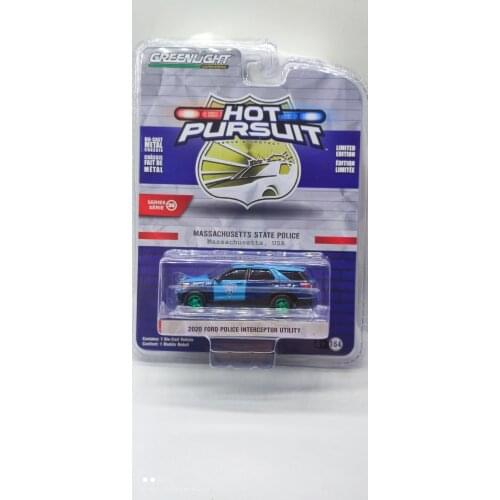 GreenLight 1:64 2020 Ford Interceptor Utility Blue Green version Alloy toy cars Metal Diecast Model Vehicles For Child Boy gift