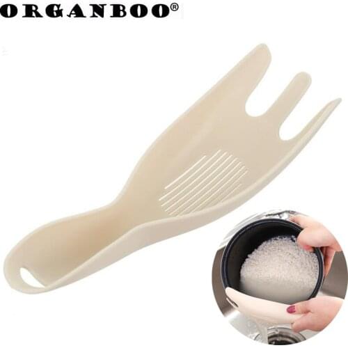 ORGANBOO 1PC Home creative not hurt hand rice noodle kitchen multi-function rice washing drainer portable filter rice washer