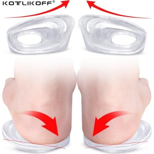 Orthopedic Shoe Insole Silicone Gel Heel Cup Orthotics Insert For X/O Type Legs Correction Foot Varus Foot Varus Shoes Pad