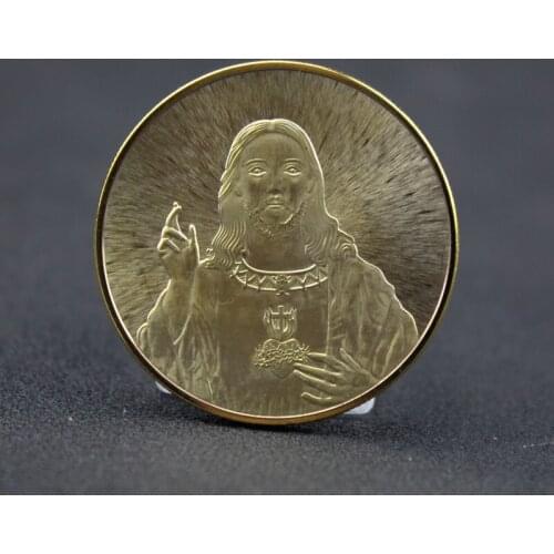 New Jesus Christ religion Commemorative Coin Collection Gift Souvenir Gold Plated Art Metal Souvenir Coin