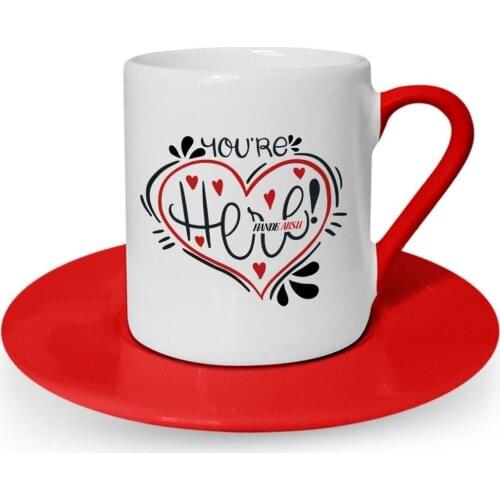 Personalized Kalbimdesin Red Turkish coffee Cup-1