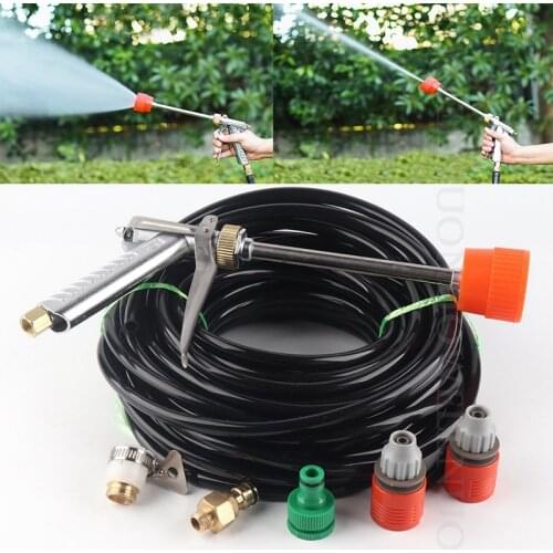 5-20m Garden Irrigation System Dedusting Greenhouse Humidification Atomizing Spray Gun Kits High Pressure Car Washing Water Set