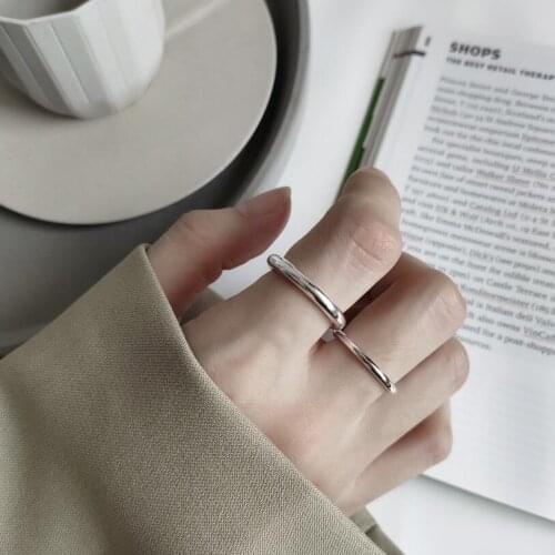 Fashion 925 Sterling Silver Fine Jewelry Thin Above Knuckle Midi Ring 2mm Width Band Wedding Rings for Women Minimalist Ring