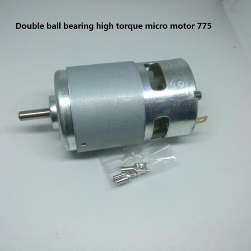 1pcs Double ball bearing high torque micro motor 775 motor 12VDC-24VDC 1.8Nm@8000rpm 80W DIY table saw motor RS-775