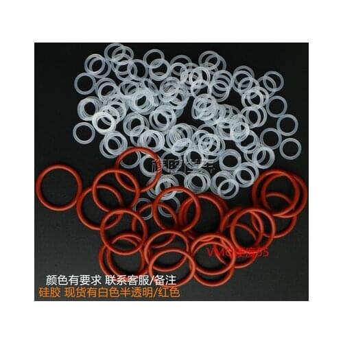 100PCS Silicone type Oring high temperature non-toxic sealing ring wire diameter 1.5MM outer diameter17mm-26mm