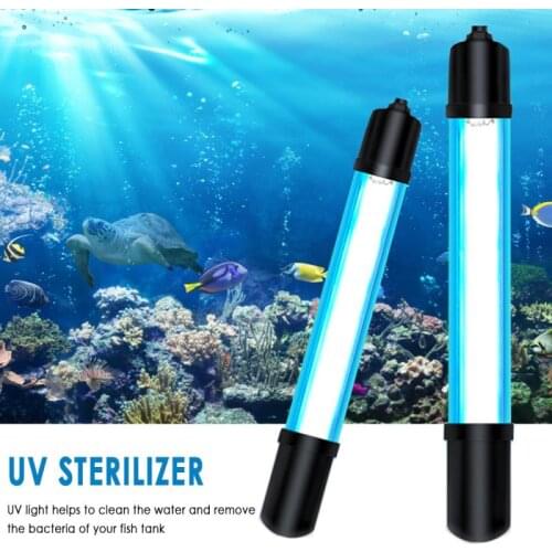 110/220V Aquarium Submersible UV Light Sterilizer Pond Fish Tank Germicidal Clean Sterilization Lamp 5/7/9/11/13W