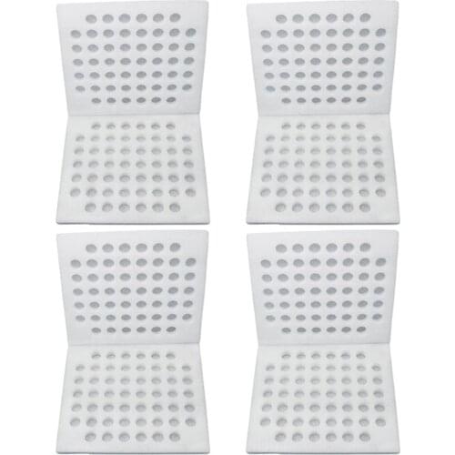 2 Set 4PCS Pearl Wool Quail Eggs Tray Wrapping Egg Holder Foam-lined Egg Tray Quail Eggs Box for Quail Eggs Storage (White)