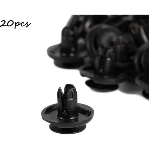 20pcs 8mm Hole Moulding Splash Guard Clips Black Retainer Fasteners Bumper Fender Hood Splash Shield Protector Car Accessories