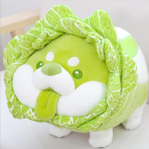 2021 Lovely Plush Toys Cabbage Dog Shaped Doll Stuffed Toys Throw Pillow Nice Gift for Children Adults 22cm