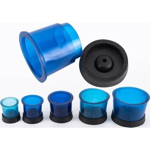 5Pcs Dental Casting Investment Ring Dental Lab Blue Plastic Models Embedding Ring Wax-embedded Circle Centrifugal Casting Cup