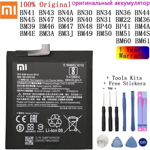 Original XiaoMi Replacement Battery For BN41 BN30 BN36 BN44 BN45 BN47 BN49 BN31 BM22 BM46 BM39 BN48 BP41 BM4E BM49 BM51 BM61