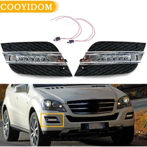 Car For Mercedes Benz ML350 W164 ML280 ML300 ML320 2010 2011 LED Daytime Running Light Waterproof ABS 12V Car DRL Lamp Styling