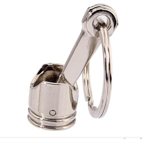 Automobile Engine Modified Piston Metal Keychain Absorber Car Keychain Turbo Mini Keyring Accessories Turbocharger Interior D0W3