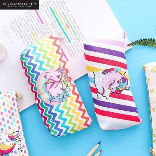 Unicorn Large Capacity Pencil Case PU Supplies Stationery Gift Tools Storage Back To School Presented By Kevin&sasa Crafts